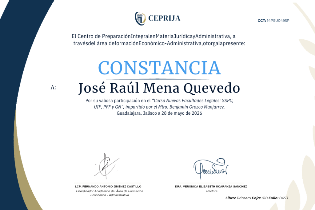 Nuevas Facultades Legales: SSPC, UIF, PFF y GN - Cumplimiento Normativo Empresarial nuevas facultades legales sspc uif pff gn